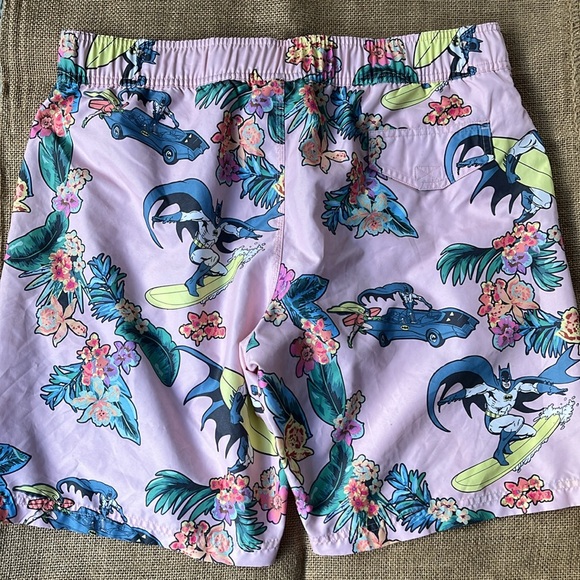 Batman Hawaii Tropical Theme Swim Trunk Men’s Size Large Pink - Picture 7 of 11
